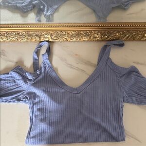 Timing Lavender Ribbed Crop Top